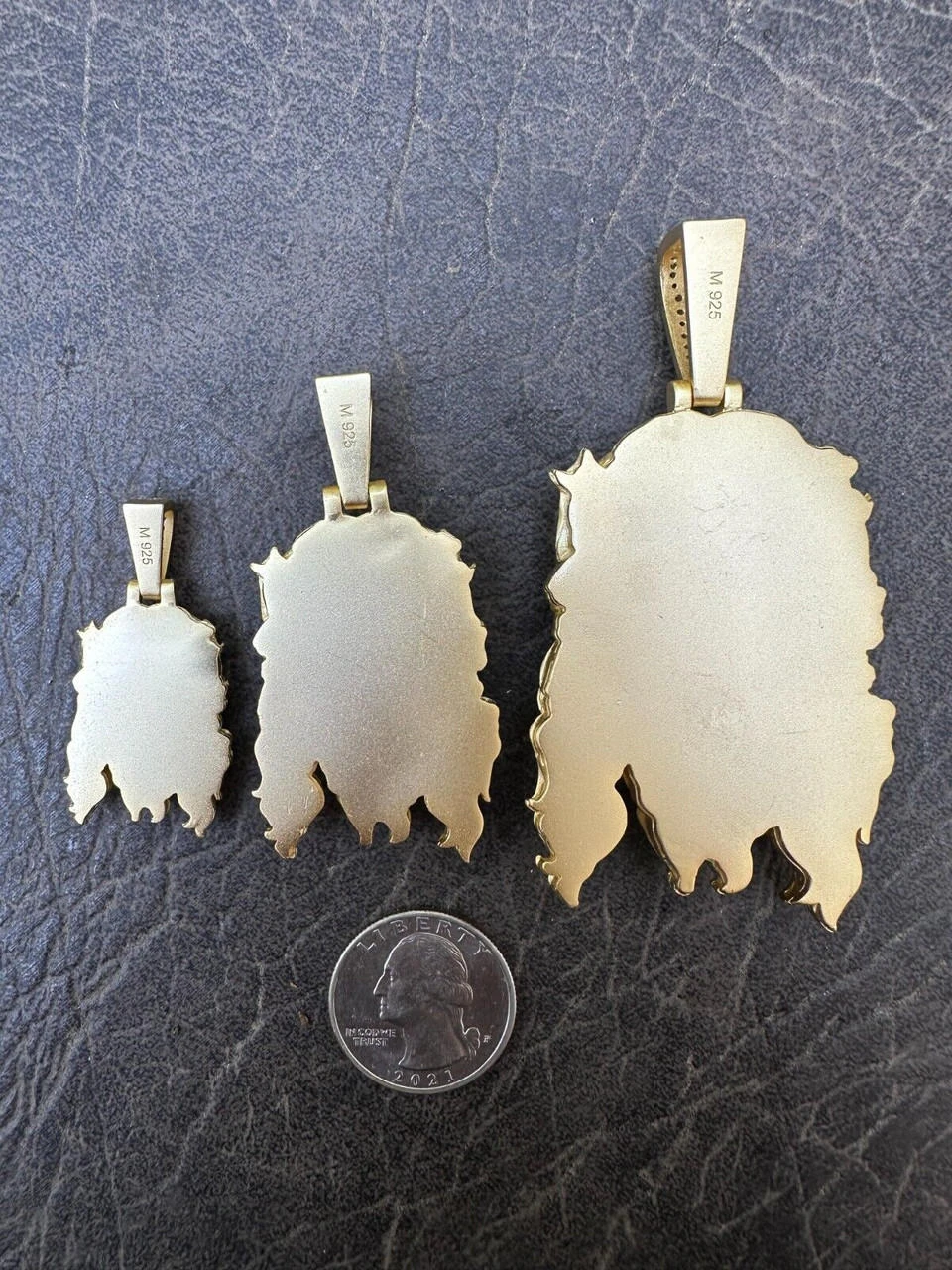 MOISSANITE Jesus Piece Iced Pendant Necklace - 14k Gold Vermeil Real 925 Sterling Silver -Sandblasted Matte Finish 9 MOISSANITE Jesus Piece Iced Pendant Necklace - 14k Gold Vermeil Real 925 Sterling Silver -Sandblasted Matte Finish - Image 7