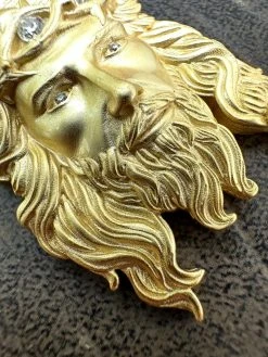 MOISSANITE Jesus Piece Iced Pendant Necklace - 14k Gold Vermeil Real 925 Sterling Silver -Sandblasted Matte Finish 36 MOISSANITE Jesus Piece Iced Pendant Necklace - 14k Gold Vermeil Real 925 Sterling Silver -Sandblasted Matte Finish -Harlem Bling Shop harlembling moissanite jesus piece iced pendant necklace 14k gold vermeil real 925 sterling silver sandblasted matte finish 33977.1685655761