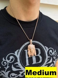MOISSANITE Jesus Piece Iced Pendant Necklace - 14k Rose Gold Vermeil Real 925 Sterling Silver -Sandblasted Matte Finish 30 MOISSANITE Jesus Piece Iced Pendant Necklace - 14k Rose Gold Vermeil Real 925 Sterling Silver -Sandblasted Matte Finish -Harlem Bling Shop harlembling moissanite jesus piece iced pendant necklace 14k rose gold vermeil real 925 sterling silver sandblasted matte finish 70312.1685655762