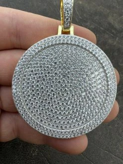 MOISSANITE Large Bling Out Iced Round Hip Hop Pendant Necklace Pass Diamond Test 23 MOISSANITE Large Bling Out Iced Round Hip Hop Pendant Necklace Pass Diamond Test -Harlem Bling Shop harlembling moissanite large bling out iced round hip hop pendant necklace pass diamond test 40837.1664360174