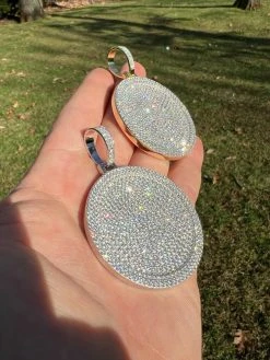 MOISSANITE Large Bling Out Iced Round Hip Hop Pendant Necklace Pass Diamond Test 18 MOISSANITE Large Bling Out Iced Round Hip Hop Pendant Necklace Pass Diamond Test -Harlem Bling Shop harlembling moissanite large bling out iced round hip hop pendant necklace pass diamond test 45883.1664358661