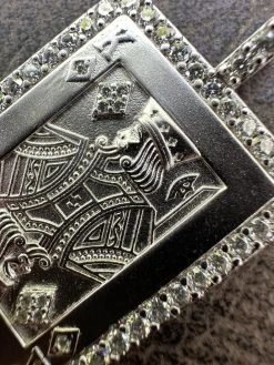 Moissanite Lucky King Of Diamonds 925 Silver/Gold Plated Iced Poker Card Pendant 28 Moissanite Lucky King Of Diamonds 925 Silver/Gold Plated Iced Poker Card Pendant -Harlem Bling Shop harlembling moissanite lucky king of diamonds 925 silvergold plated iced poker card pendant 11943.1683925082