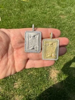 Moissanite Lucky King Of Diamonds 925 Silver/Gold Plated Iced Poker Card Pendant 35 Moissanite Lucky King Of Diamonds 925 Silver/Gold Plated Iced Poker Card Pendant -Harlem Bling Shop harlembling moissanite lucky king of diamonds 925 silvergold plated iced poker card pendant 72284.1683925077