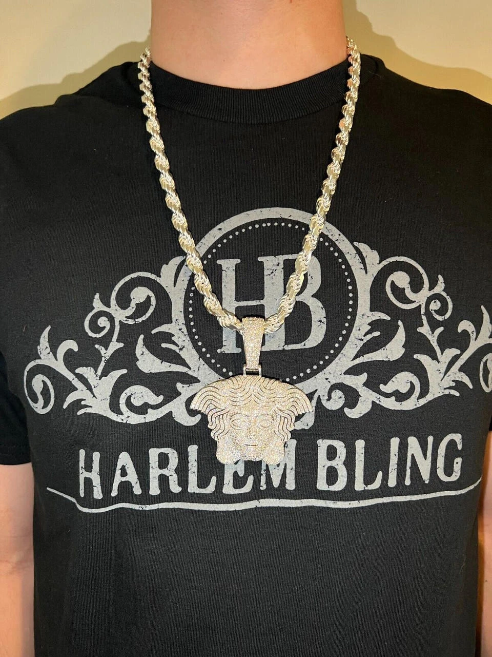 Moissanite Medusa Head Pendant - 925 Silver/14k Gold Vermeil Large 3" Iced Out Hip Hop Pendant Pass Diamond Tester 12 Moissanite Medusa Head Pendant - 925 Silver/14k Gold Vermeil Large 3" Iced Out Hip Hop Pendant Pass Diamond Tester - Image 10