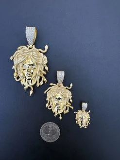 MOISSANITE Medusa Head Pendant - Iced Necklace Real 14k Gold Vermeil 925 Silver 29 MOISSANITE Medusa Head Pendant - Iced Necklace Real 14k Gold Vermeil 925 Silver -Harlem Bling Shop harlembling moissanite medusa head pendant iced necklace real 14k gold vermeil 925 silver 17205.1698377339