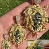 MOISSANITE Medusa Head Pendant - Iced Necklace Real 14k Gold Vermeil 925 Silver 1 MOISSANITE Medusa Head Pendant - Iced Necklace Real 14k Gold Vermeil 925 Silver -Harlem Bling Shop harlembling moissanite medusa head pendant iced necklace real 14k gold vermeil 925 silver 76731.1698377312