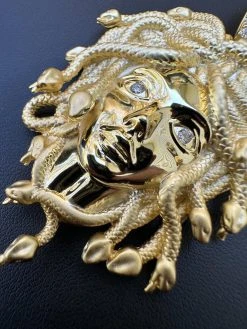 MOISSANITE Medusa Head Pendant - Iced Necklace Real 14k Gold Vermeil 925 Silver 32 MOISSANITE Medusa Head Pendant - Iced Necklace Real 14k Gold Vermeil 925 Silver -Harlem Bling Shop harlembling moissanite medusa head pendant iced necklace real 14k gold vermeil 925 silver 79425.1698377276