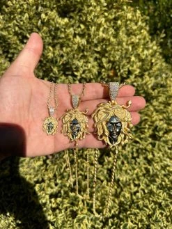 MOISSANITE Medusa Head Pendant - Iced Necklace Real 14k Gold Vermeil 925 Silver 39 MOISSANITE Medusa Head Pendant - Iced Necklace Real 14k Gold Vermeil 925 Silver -Harlem Bling Shop harlembling moissanite medusa head pendant iced necklace real 14k gold vermeil 925 silver 88218.1698377297