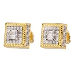 MOISSANITE Men 14k Gold Vermeil Earrings Square Baguette Studs Pass Diamond Test 22 MOISSANITE Men 14k Gold Vermeil Earrings Square Baguette Studs Pass Diamond Test -Harlem Bling Shop harlembling moissanite men 14k gold vermeil earrings square baguette studs pass diamond test 81442.1664359574