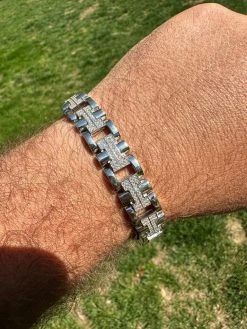 MOISSANITE Mens 12mm Iced Hermes Link Bracelet Real 925 Sterling Silver Hip Hop 40 MOISSANITE Mens 12mm Iced Hermes Link Bracelet Real 925 Sterling Silver Hip Hop -Harlem Bling Shop harlembling moissanite mens 12mm iced hermes link bracelet real 925 sterling silver hip hop 15157.1688685209