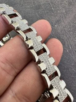 MOISSANITE Mens 12mm Iced Hermes Link Bracelet Real 925 Sterling Silver Hip Hop 31 MOISSANITE Mens 12mm Iced Hermes Link Bracelet Real 925 Sterling Silver Hip Hop -Harlem Bling Shop harlembling moissanite mens 12mm iced hermes link bracelet real 925 sterling silver hip hop 40308.1688685507