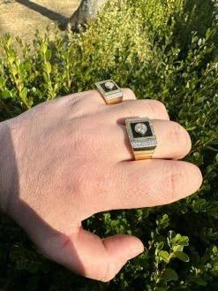 Moissanite Men's 14k Gold Plated 925 Silver Iced Black Onyx Ring Diamond Test ✅ 34 Moissanite Men's 14k Gold Plated 925 Silver Iced Black Onyx Ring Diamond Test ✅ -Harlem Bling Shop harlembling moissanite mens 14k gold plated 925 silver iced black onyx ring diamond test 91813.1676571689