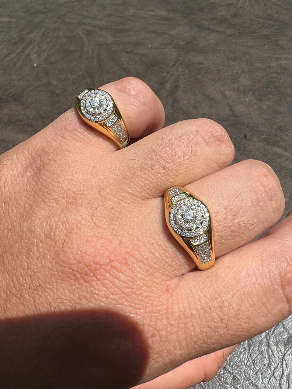 MOISSANITE Mens 14k Gold Plated Real 925 Silver Iced Pinky Ring Hip Hop Jewelry 9 MOISSANITE Mens 14k Gold Plated Real 925 Silver Iced Pinky Ring Hip Hop Jewelry - Image 7