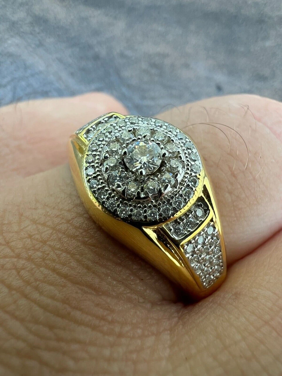 MOISSANITE Mens 14k Gold Plated Real 925 Silver Iced Pinky Ring Hip Hop Jewelry 14 MOISSANITE Mens 14k Gold Plated Real 925 Silver Iced Pinky Ring Hip Hop Jewelry - Image 12