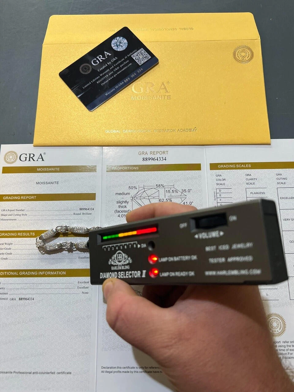 MOISSANITE Men's Bullet Chain Real 925 Silver Iced Flooded Out Hip Hop Bracelet 6 MOISSANITE Men's Bullet Chain Real 925 Silver Iced Flooded Out Hip Hop Bracelet - Image 4