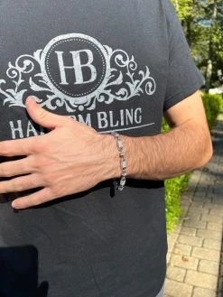 MOISSANITE Men's Bullet Chain Real 925 Silver Iced Flooded Out Hip Hop Bracelet 16 MOISSANITE Men's Bullet Chain Real 925 Silver Iced Flooded Out Hip Hop Bracelet -Harlem Bling Shop harlembling moissanite mens bullet chain real 925 silver iced flooded out hip hop bracelet 97139.1665670469