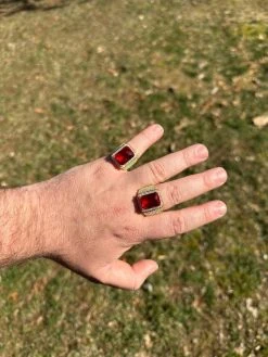 Moissanite Mens Iced 14K Gold Over Real 925 Silver Large Red Stone Hip Hop Ring 25 Moissanite Mens Iced 14K Gold Over Real 925 Silver Large Red Stone Hip Hop Ring -Harlem Bling Shop harlembling moissanite mens iced 14k gold over real 925 silver large red stone hip hop ring 77517.1678301922