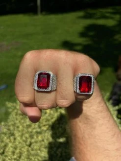 Moissanite Mens Iced Flooded Out Real 925 Sterling Silver Red Stone Hip Hop Ring 27 Moissanite Mens Iced Flooded Out Real 925 Sterling Silver Red Stone Hip Hop Ring -Harlem Bling Shop harlembling moissanite mens iced flooded out real 925 sterling silver red stone hip hop ring 19987.1678301902