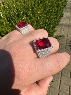 Moissanite Mens Iced Flooded Out Real 925 Sterling Silver Red Stone Hip Hop Ring 23 Moissanite Mens Iced Flooded Out Real 925 Sterling Silver Red Stone Hip Hop Ring -Harlem Bling Shop harlembling moissanite mens iced flooded out real 925 sterling silver red stone hip hop ring 81132.1678301688