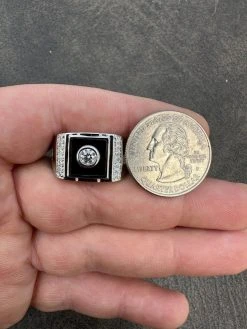 Moissanite Men's Real 925 Silver Iced Black Onyx Stone Ring Pass Diamond Tester 28 Moissanite Men's Real 925 Silver Iced Black Onyx Stone Ring Pass Diamond Tester -Harlem Bling Shop harlembling moissanite mens real 925 silver iced black onyx stone ring pass diamond tester 53300.1676571793