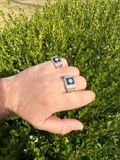 Moissanite Men's Real 925 Silver Iced Black Onyx Stone Ring Pass Diamond Tester 34 Moissanite Men's Real 925 Silver Iced Black Onyx Stone Ring Pass Diamond Tester -Harlem Bling Shop harlembling moissanite mens real 925 silver iced black onyx stone ring pass diamond tester 69034.1676571712