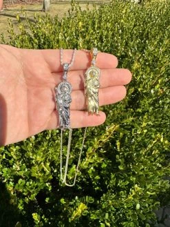 MOISSANITE Men's Real 925 Silver/Gold Plated St Jude San Judas Pendant Necklace 26 MOISSANITE Men's Real 925 Silver/Gold Plated St Jude San Judas Pendant Necklace -Harlem Bling Shop harlembling moissanite mens real 925 silvergold plated st jude san judas pendant necklace 29740.1676571706