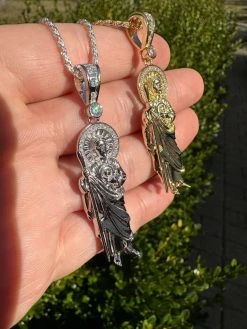 MOISSANITE Men's Real 925 Silver/Gold Plated St Jude San Judas Pendant Necklace 25 MOISSANITE Men's Real 925 Silver/Gold Plated St Jude San Judas Pendant Necklace -Harlem Bling Shop harlembling moissanite mens real 925 silvergold plated st jude san judas pendant necklace 51476.1676571727