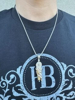 MOISSANITE Men's Real 925 Silver/Gold Plated St Jude San Judas Pendant Necklace 31 MOISSANITE Men's Real 925 Silver/Gold Plated St Jude San Judas Pendant Necklace -Harlem Bling Shop harlembling moissanite mens real 925 silvergold plated st jude san judas pendant necklace 87173.1676571817