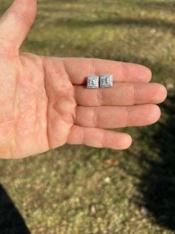 MOISSANITE Men's Silver Hip Hop Earrings Square Baguette Studs Pass Diamond Test 18 MOISSANITE Men's Silver Hip Hop Earrings Square Baguette Studs Pass Diamond Test -Harlem Bling Shop harlembling moissanite mens silver hip hop earrings square baguette studs pass diamond test 39528.1664355503