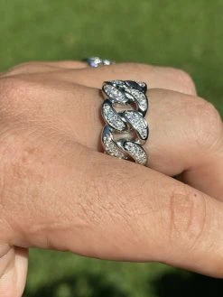 MOISSANITE Miami Cuban Ring 925 Sterling Silver Passes Diamond Tester Real Iced -Harlem Bling Shop harlembling moissanite miami cuban ring 925 sterling silver passes diamond tester real iced 67887.1664394170