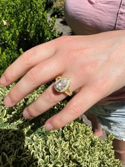 Moissanite Pear Tear Drop Engagement Promise Ring 14k Gold 925 Plated Silver 21 Moissanite Pear Tear Drop Engagement Promise Ring 14k Gold 925 Plated Silver -Harlem Bling Shop harlembling moissanite pear tear drop engagement promise ring 14k gold 925 plated silver 31004.1664300380