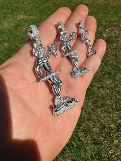 MOISSANITE Perseus W. Medusa Head Pendant - Iced Necklace Real 925 Silver 3 Size 35 MOISSANITE Perseus W. Medusa Head Pendant - Iced Necklace Real 925 Silver 3 Size -Harlem Bling Shop harlembling moissanite perseus w medusa head pendant iced necklace real 925 silver 3 size 10888.1696385996