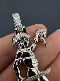 MOISSANITE Perseus W. Medusa Head Pendant - Iced Necklace Real 925 Silver 3 Size 27 MOISSANITE Perseus W. Medusa Head Pendant - Iced Necklace Real 925 Silver 3 Size -Harlem Bling Shop harlembling moissanite perseus w medusa head pendant iced necklace real 925 silver 3 size 27961.1696386084