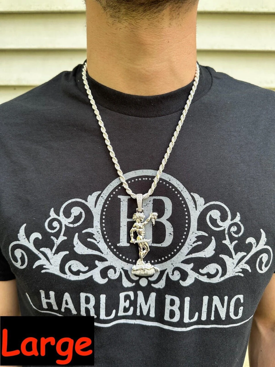 MOISSANITE Perseus W. Medusa Head Pendant - Iced Necklace Real 925 Silver 3 Size 5 MOISSANITE Perseus W. Medusa Head Pendant - Iced Necklace Real 925 Silver 3 Size - Image 3