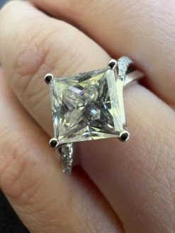 Moissanite Princess Cut Square Engagement Promise Ring 925 Silver Diamond Test ✅ 20 Moissanite Princess Cut Square Engagement Promise Ring 925 Silver Diamond Test ✅ -Harlem Bling Shop harlembling moissanite princess cut square engagement promise ring 925 silver diamond test 39906.1665755673