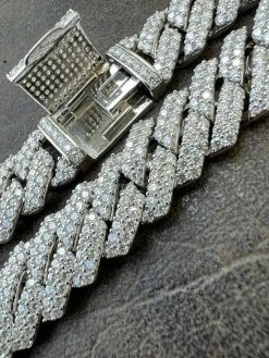 MOISSANITE Prong Cuban Link Bracelet 925 Silver Iced Pass Diamond Tester Hip Hop 25 MOISSANITE Prong Cuban Link Bracelet 925 Silver Iced Pass Diamond Tester Hip Hop -Harlem Bling Shop harlembling moissanite prong cuban link bracelet 925 silver iced pass diamond tester hip hop 42946.1664361092