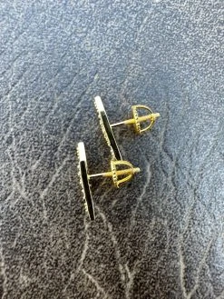 Moissanite Real 14k Gold Over 925 Silver Iced Hip Hop Lightning Bolt Earrings -Harlem Bling Shop harlembling moissanite real 14k gold over 925 silver iced hip hop lightning bolt earrings 62216.1678301713