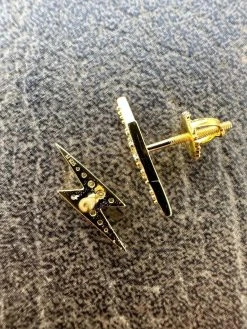Moissanite Real 14k Gold Over 925 Silver Iced Hip Hop Lightning Bolt Earrings -Harlem Bling Shop harlembling moissanite real 14k gold over 925 silver iced hip hop lightning bolt earrings 88460.1678301742
