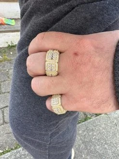 MOISSANITE Real 14k Gold Over 925 Silver Mens Baguette Pinky RING Iced 12mm Band 33 MOISSANITE Real 14k Gold Over 925 Silver Mens Baguette Pinky RING Iced 12mm Band -Harlem Bling Shop harlembling moissanite real 14k gold over 925 silver mens baguette pinky ring iced 12mm band 18447.1680291814