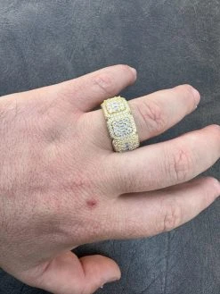 MOISSANITE Real 14k Gold Over 925 Silver Mens Baguette Pinky RING Iced 12mm Band 36 MOISSANITE Real 14k Gold Over 925 Silver Mens Baguette Pinky RING Iced 12mm Band -Harlem Bling Shop harlembling moissanite real 14k gold over 925 silver mens baguette pinky ring iced 12mm band 41012.1680291825