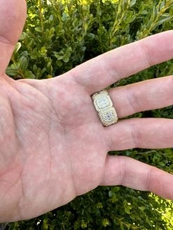 MOISSANITE Real 14k Gold Over 925 Silver Mens Baguette Pinky RING Iced 12mm Band 41 MOISSANITE Real 14k Gold Over 925 Silver Mens Baguette Pinky RING Iced 12mm Band -Harlem Bling Shop harlembling moissanite real 14k gold over 925 silver mens baguette pinky ring iced 12mm band 78226.1680292019