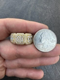 MOISSANITE Real 14k Gold Over 925 Silver Mens Baguette Pinky RING Iced 12mm Band 27 MOISSANITE Real 14k Gold Over 925 Silver Mens Baguette Pinky RING Iced 12mm Band -Harlem Bling Shop harlembling moissanite real 14k gold over 925 silver mens baguette pinky ring iced 12mm band 96390.1680291896