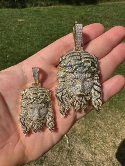 MOISSANITE Real 14k Gold Vermeil 925 Silver Iced Out Jesus Piece Pendant Necklace 34 MOISSANITE Real 14k Gold Vermeil 925 Silver Iced Out Jesus Piece Pendant Necklace -Harlem Bling Shop harlembling moissanite real 14k gold vermeil 925 silver iced out jesus piece pendant necklace 15648.1689463953