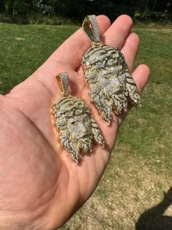MOISSANITE Real 14k Gold Vermeil 925 Silver Iced Out Jesus Piece Pendant Necklace 35 MOISSANITE Real 14k Gold Vermeil 925 Silver Iced Out Jesus Piece Pendant Necklace -Harlem Bling Shop harlembling moissanite real 14k gold vermeil 925 silver iced out jesus piece pendant necklace 89725.1689463937