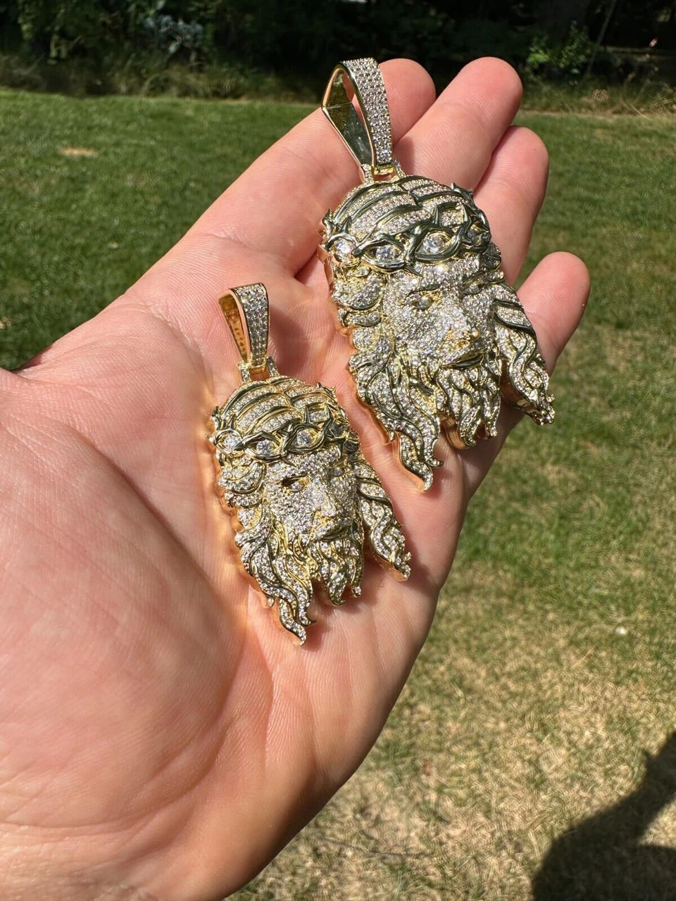 MOISSANITE Real 14k Gold Vermeil 925 Silver Iced Out Jesus Piece Pendant Necklace 16 MOISSANITE Real 14k Gold Vermeil 925 Silver Iced Out Jesus Piece Pendant Necklace - Image 14