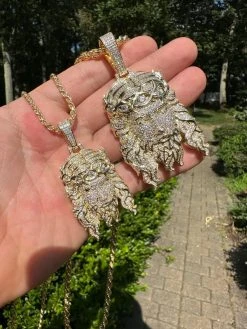 MOISSANITE Real 14k Gold Vermeil 925 Silver Iced Out Jesus Piece Pendant Necklace 28 MOISSANITE Real 14k Gold Vermeil 925 Silver Iced Out Jesus Piece Pendant Necklace -Harlem Bling Shop harlembling moissanite real 14k gold vermeil 925 silver iced out jesus piece pendant necklace 91507.1689463928