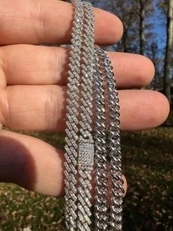 MOISSANITE Real 5mm Micro Miami Cuban Link Prong Chain Iced 925 Silver Necklace -Harlem Bling Shop harlembling moissanite real 5mm micro miami cuban link prong chain iced 925 silver necklace 19291.1699069206