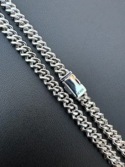 MOISSANITE Real 5mm Micro Miami Cuban Link Prong Chain Iced 925 Silver Necklace -Harlem Bling Shop harlembling moissanite real 5mm micro miami cuban link prong chain iced 925 silver necklace 30624.1699069250