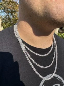 MOISSANITE Real 5mm Micro Miami Cuban Link Prong Chain Iced 925 Silver Necklace -Harlem Bling Shop harlembling moissanite real 5mm micro miami cuban link prong chain iced 925 silver necklace 37610.1699069205