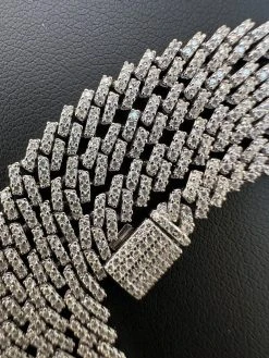 MOISSANITE Real 5mm Micro Miami Cuban Link Prong Chain Iced 925 Silver Necklace -Harlem Bling Shop harlembling moissanite real 5mm micro miami cuban link prong chain iced 925 silver necklace 46284.1699069264